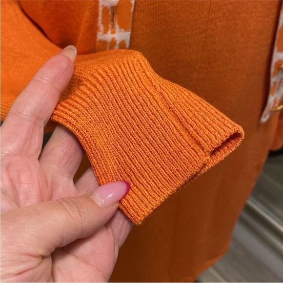 St. John Orange Women's Dress with Cardigan ( set), US4 - Picture 5 of 9